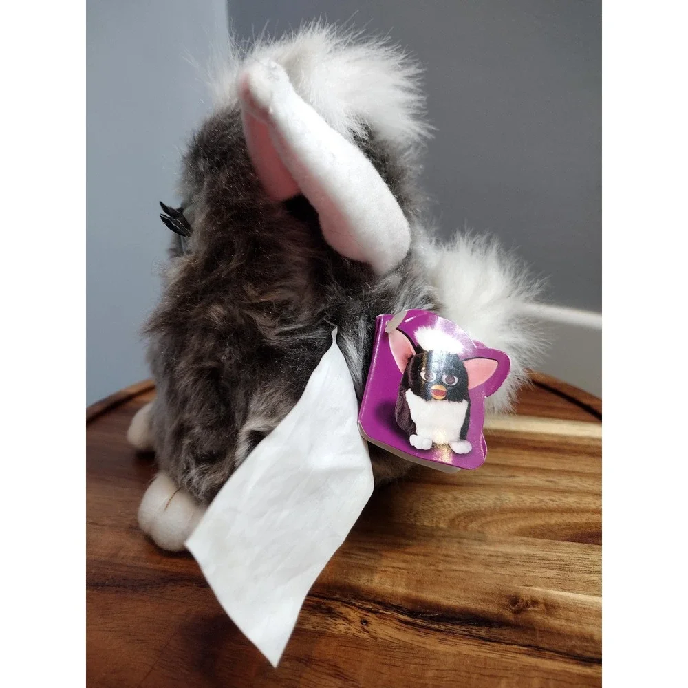 Vintage 1998 Grey Owl Furby with Green Eyes